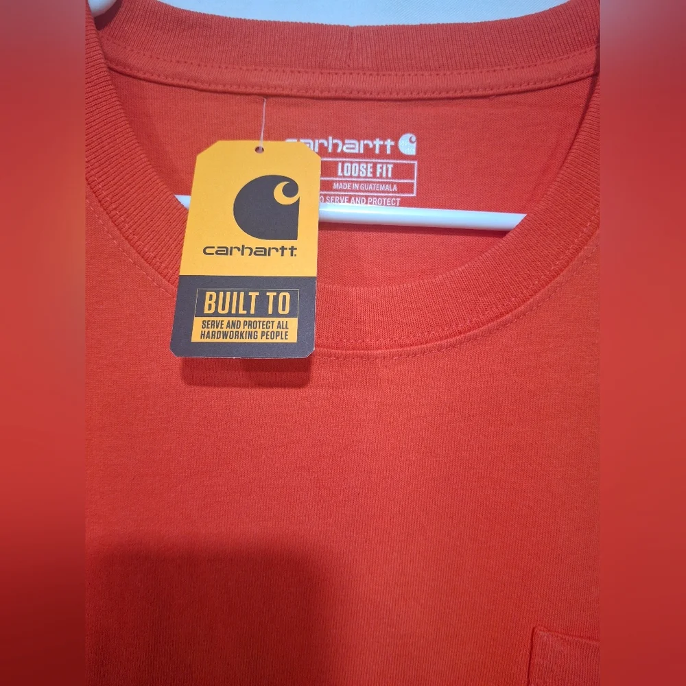 Carhartt Men's Vibrant Orange Short Sleeve Tee.Size L - Picture 3 of 6